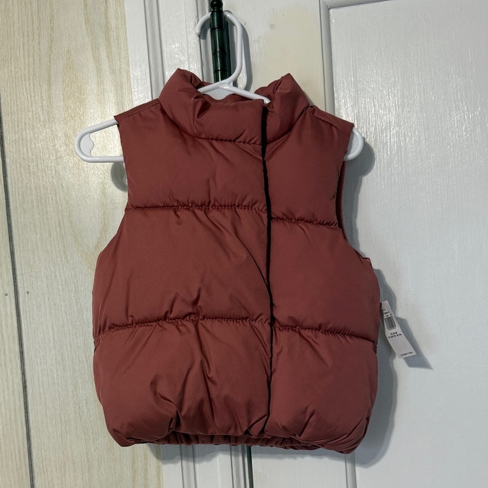 Old Navy Brick Red Puffer Vest